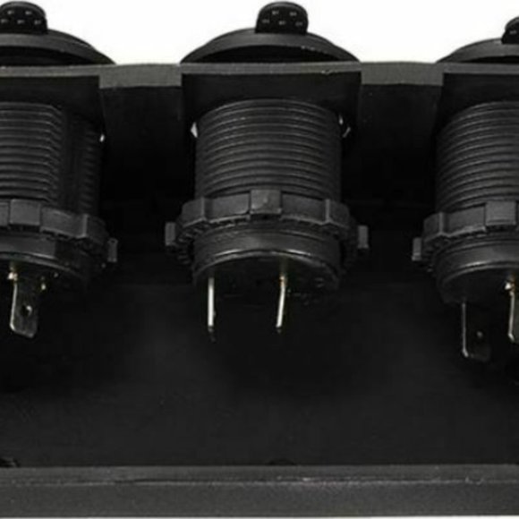 Marine 12V-24V 3-WAY Waterproof Boat-Car-RV-ATV  Power Socket - Picture 5 of 5